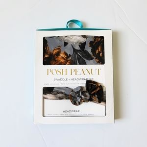 Posh Peanut Swaddle and Headwrap Set